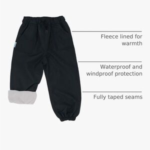 NWT Cozy Black Fleece Lined Kids Joggers